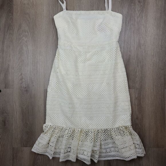 J. Crew Geometric Lace Midi Dress size 6 - Picture 3 of 10